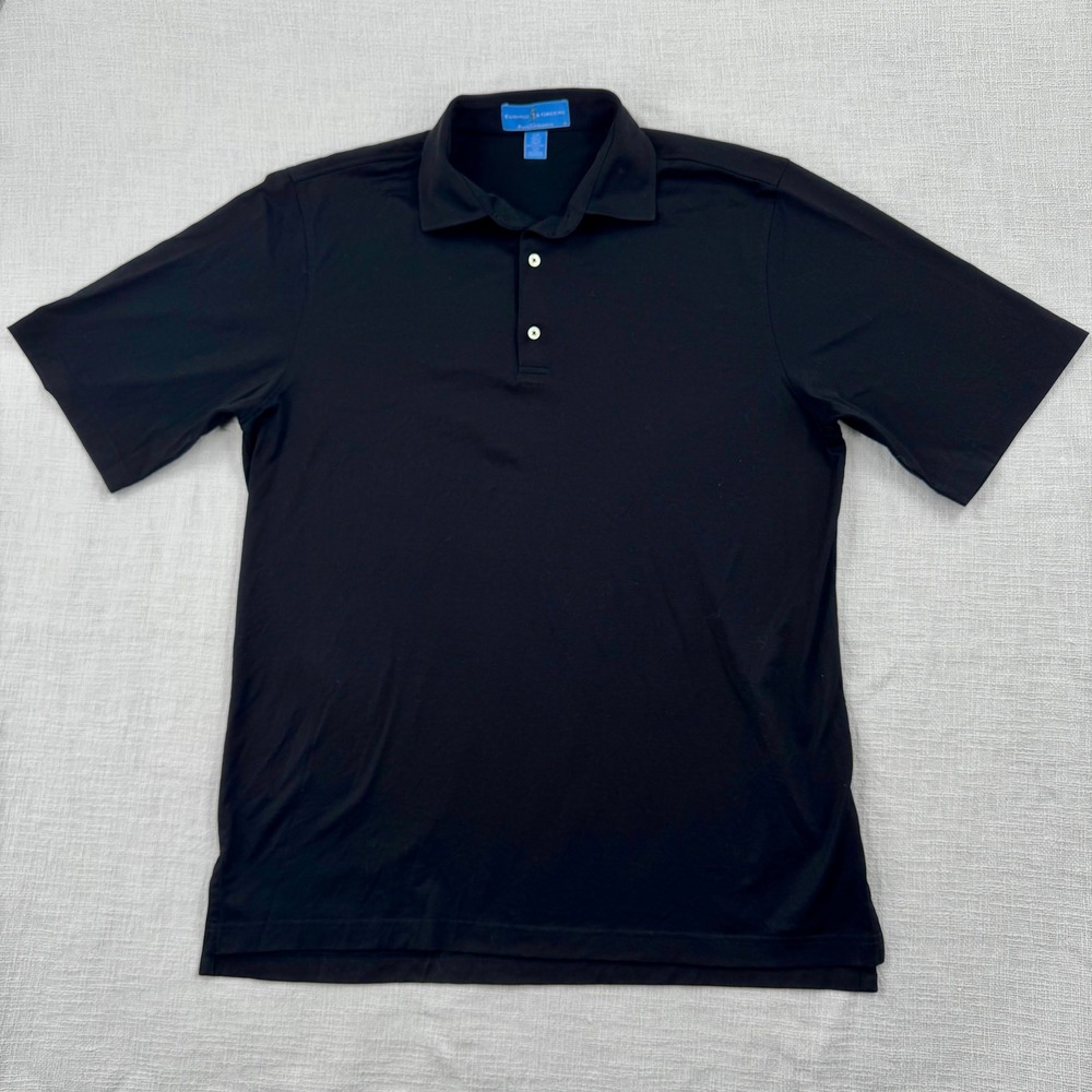 Fairway & Greene Pureformance Mens Large Black Golf Polo Shirt Short Sleeve